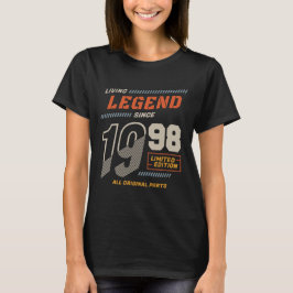 Förklarande Vintage sedan 1998 års Begränsada utgå T Shirt