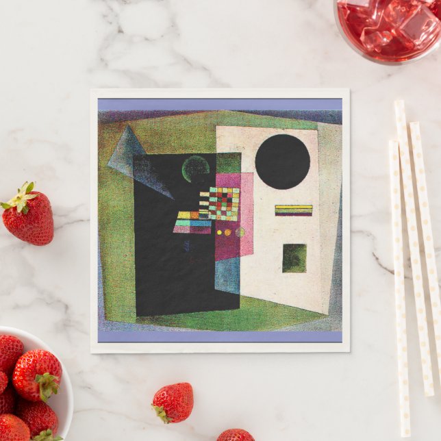 Förklarar, abstrakt målning av Kandinsky, Pappersservett (Insitu)