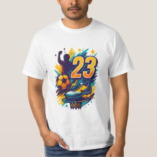 Förklaring 23 Sports Tee - Basketball & Soccer Fus