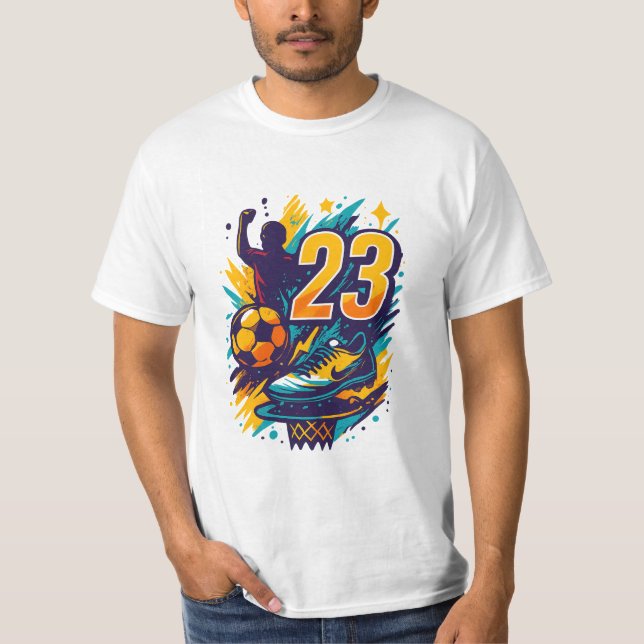 Förklaring 23 Sports Tee - Basketball & Soccer Fus (Framsida)