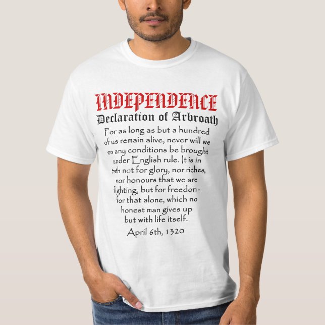 Förklaring av Arbroath den skotska Tee Shirt (Framsida)