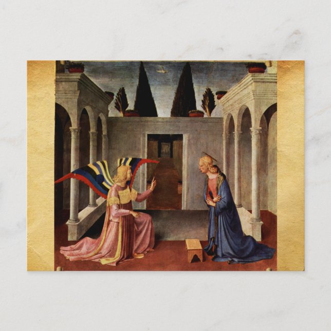 FÖRKLARING AV FRA ANGELICO-Helgdag Helg Vykort (Framsida)