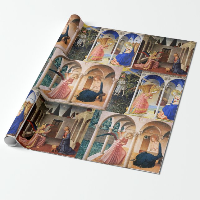 FÖRKLARING AV Fra Beato Angelico Jul Wrapp Presentpapper (Utrullad)