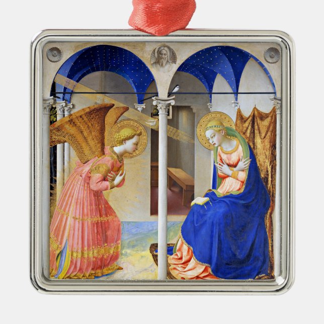 FÖRKLARING AV Fra Beato Angelico-julen Julgransprydnad Metall (Framsidan)