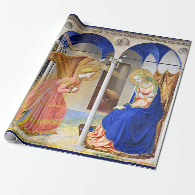 FÖRKLARING AV Fra Beato Angelico-julen Presentpapper (Utrullad)