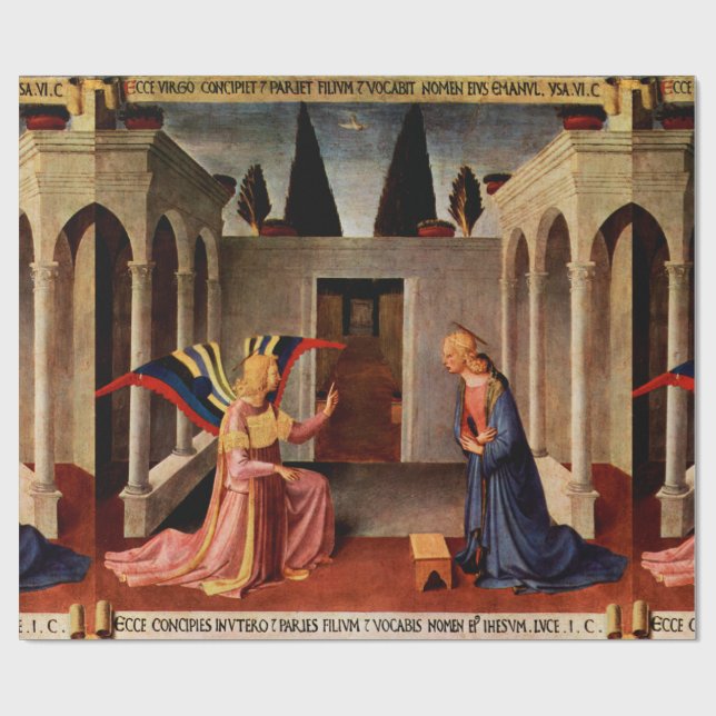 FÖRKLARING AV Fra Beato Angelico-julen Presentpapper (Platt)
