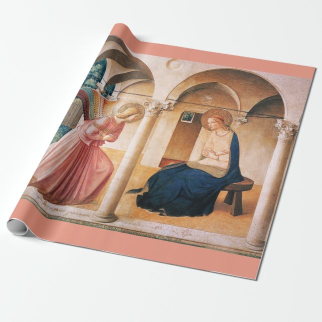 FÖRKLARING AV Fra Beato Angelico Julens Rosa Presentpapper (Utrullad)