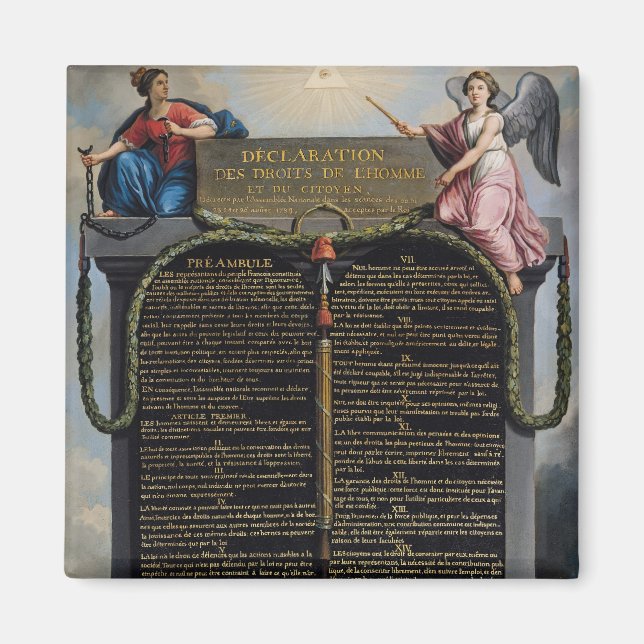 Förklaring av Högerna för människan och medborgare Magnet (Framsidan)