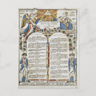 Förklaring av Högerna Man och Citize Vykort