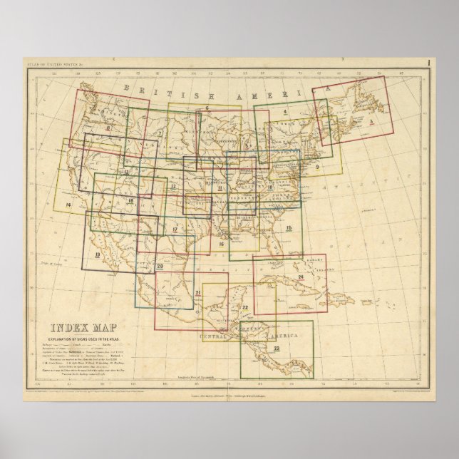 Förklaring av index Karta som används i atlasen Poster (Framsidan)