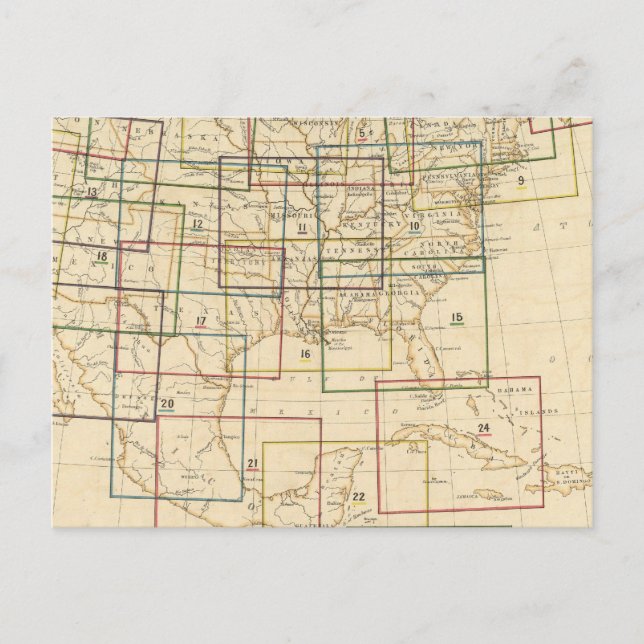 Förklaring av index Karta som används i atlasen Vykort (Framsida)