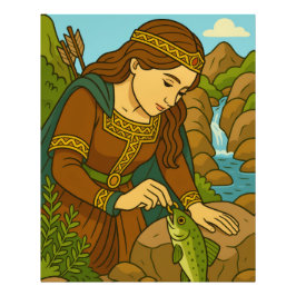 Förklaring av Mathilde och Orval Trout, Belgien Fototryck