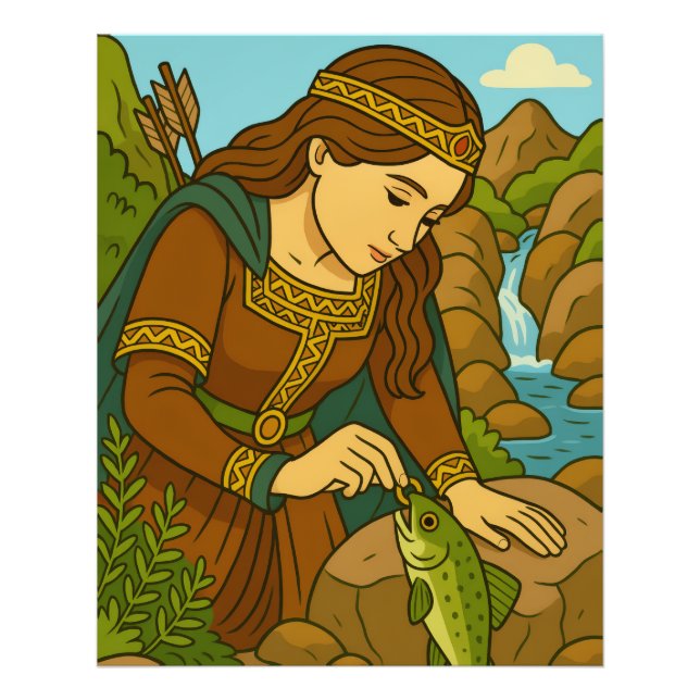 Förklaring av Mathilde och Orval Trout, Belgien Fototryck (Framsidan)