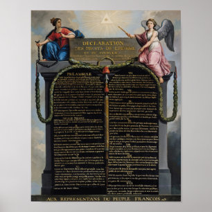 Förklaring av rättigheter av manen och medborgar poster