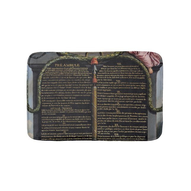 Förklaring av rättigheter av manen och medborgaren badrumsmatta (Framsidan)