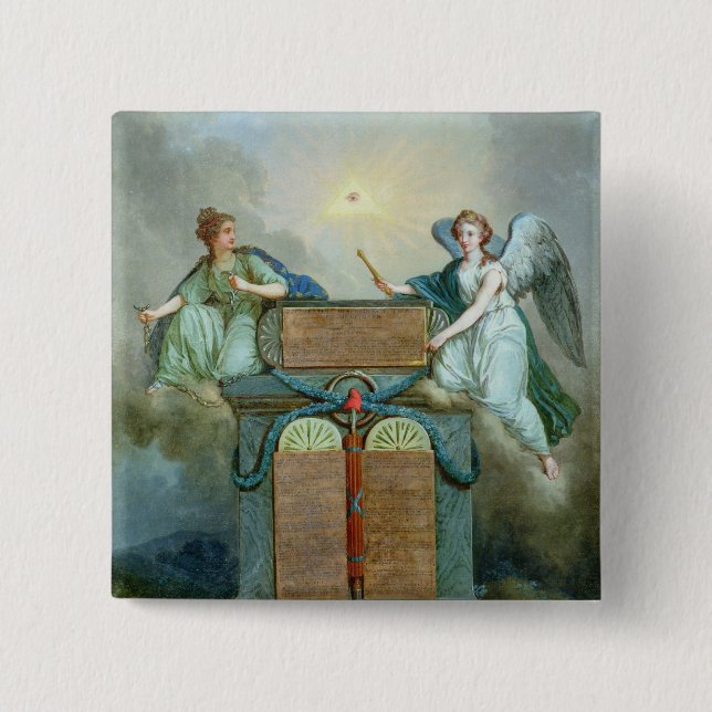 Förklaring av rättigheter av manen och medborgaren knapp (Framsida)