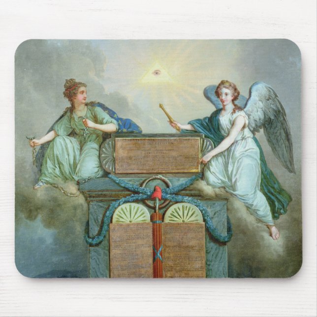 Förklaring av rättigheter av manen och medborgaren musmatta (Framsidan)