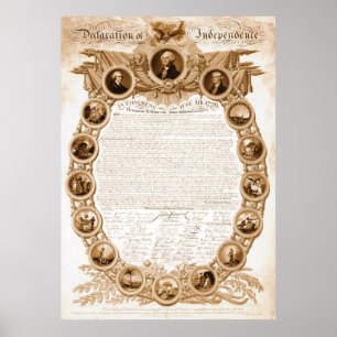 Förklaring av självständighet 1818 poster