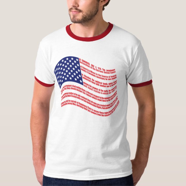 Förklaring av självständighetflagga t shirt (Framsida)