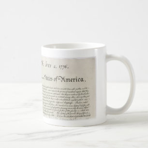 Förklaring av självständighetgravyrmuggen kaffemugg