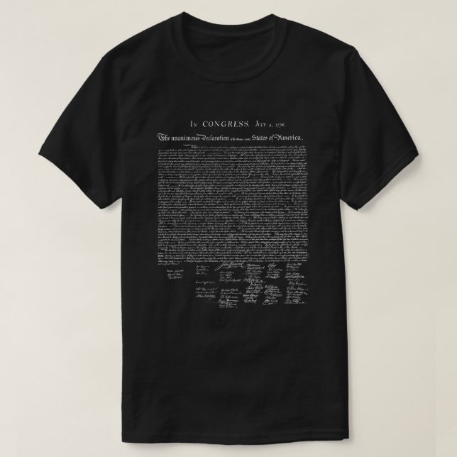 Förklaring av självständighetT-tröja (mörk) Tee Shirt (Design framsida)