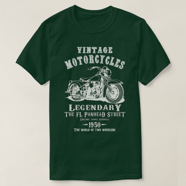 Förklaring FL Panhead Street 1950 T Shirt (Design framsida)