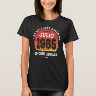 Förklaring född i juli 1965, 57:e födelsedagen 57 t shirt