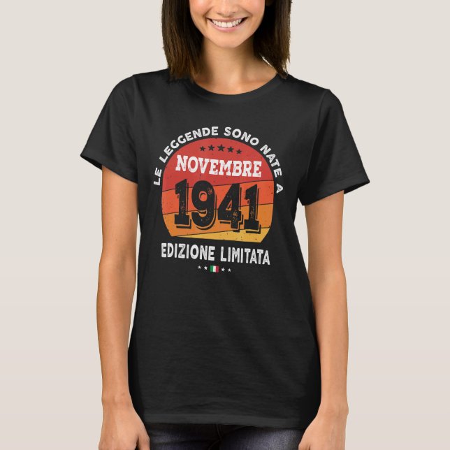 Förklaring född i november 1941 81 födelsedag 81 å t shirt (Framsida)