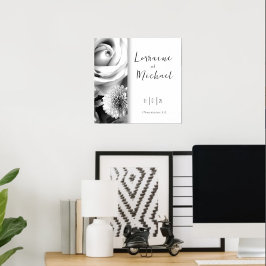Förklaring från Kärlek Black och Vit ros Poster