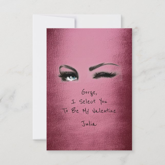 Förklaring från Marilyn Monroe Burgundy Valentine  Inbjudningar (Framsida)