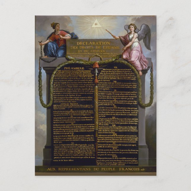 Förklaring - Höger för människan och medborgaren Vykort (Framsida)