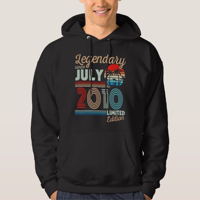 Förklaring juli 2010 Grattis på födelsedagen 12 år Hoodie (Framsida)