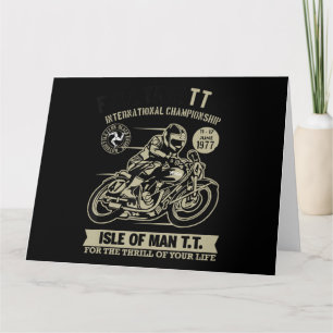 Förklaring med Tävla av motorcykel Art Gift Kort