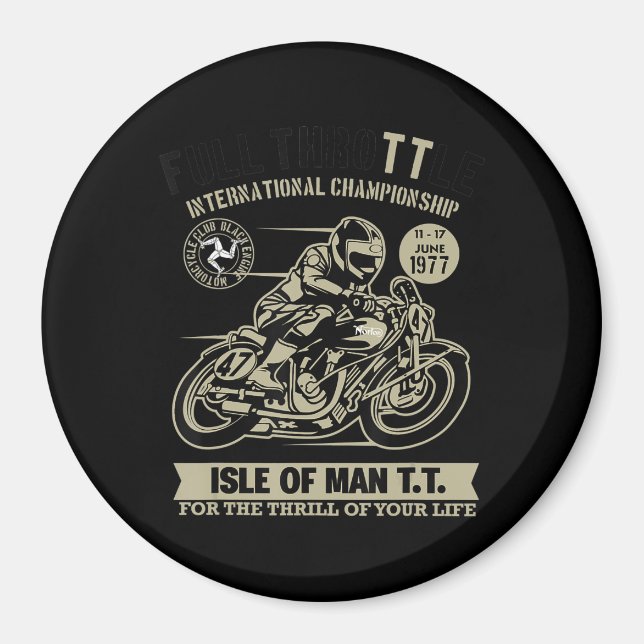 Förklaring med Tävla av motorcykel Art Gift Magnet (Framsidan)