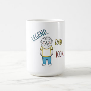 Förklaring. Pappa. Ikon. Fars dag Kaffemugg
