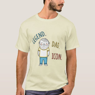 Förklaring. Pappa. Ikon. Fars dag T Shirt