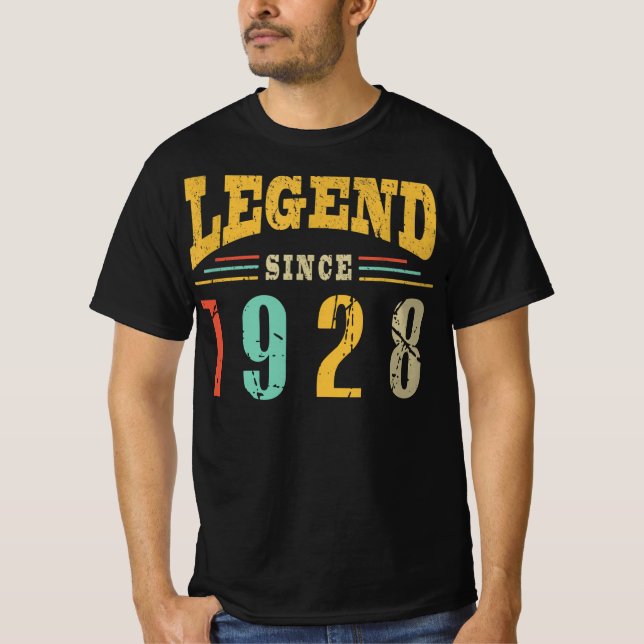 Förklaring sedan 1928 Man Myth , 1928 Legend Bday  T Shirt (Framsida)