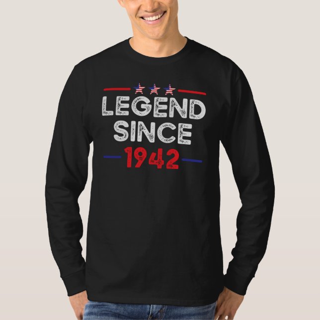 Förklaring sedan 1942 Coola Legendary Birthday Cla T Shirt (Framsida)