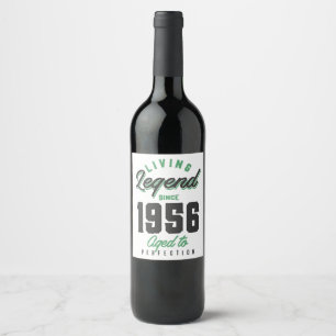 Förklaring sedan 1956 vinflaska etikett