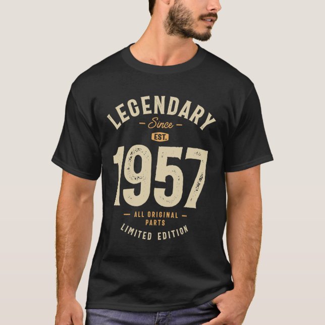 Förklaring sedan 1957 66:e födelsedagen t shirt (Framsida)