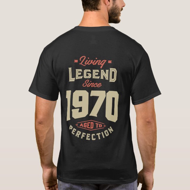 Förklaring sedan 1970 födelsedagspresent t shirt (Baksida)