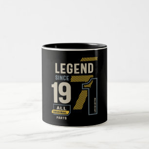Förklaring sedan 1971 52-årsdagen Två-Tonad mugg