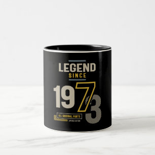 Förklaring sedan 1973 50 födelsedag Två-Tonad mugg