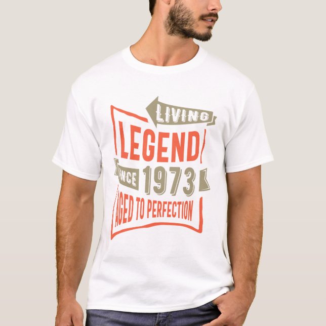 Förklaring sedan 1973 födelsedagsgåva t shirt (Framsida)