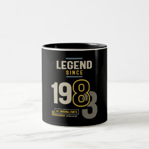 Förklaring sedan 1983 40 födelsedag Två-Tonad mugg