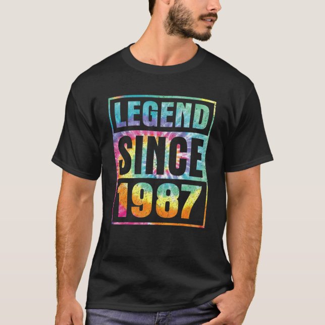 Förklaring sedan 1987 35 år gammal 35e födelsedag  t shirt (Framsida)