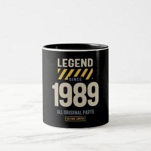 Förklaring sedan 1989 34:e födelsedag Två-Tonad mugg