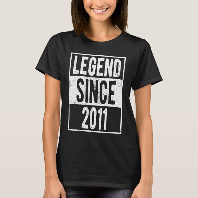 Förklaring sedan 2011 11 år gammal 11:e födelsedag t shirt (Framsida)
