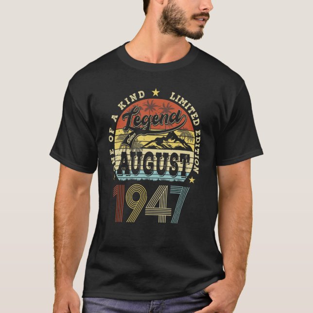 Förklaring sedan augusti 1947 76 år gammal 76:e fö t shirt (Framsida)