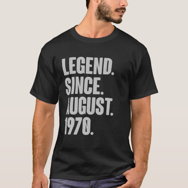 Förklaring sedan augusti 1970 - gåva i 51 år t shirt (Framsida)